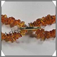 AMBRE Caramel Fonc� - Sautoir Baroque Long- Petits Morceaux - 88 cm - C002