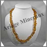 AMBRE Caramel - Sautoir Baroque Gros Morceaux - 64 cm - C004