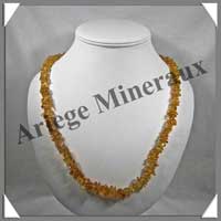 AMBRE Caramel - Sautoir Baroque Gros Morceaux - 68 cm - C005