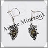 AMBRE - Boucles d'Oreilles Argent - Pendant Ovale - Hameon Ferm - 25 mm - L011 Lituanie