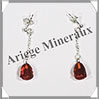 AMBRE - Boucles d'Oreilles Argent - Pendant Clochette sur Chainette - Puce - 15 mm - L015 Lituanie
