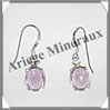 AMETHYSTE - Boucles d'Oreilles Argent - Ovale - Hameon - 15x8 mm - 30945 - C001 Brsil