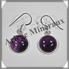 AMETHYSTE - Boucles d'Oreilles Argent - Ronde - Hameon -  Diamtre : 13 mm - W005 Brsil