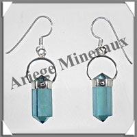 AQUA AURA - Boucles d'Oreilles Argent - Pendant - Hameon - 30x10 mm - C001