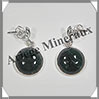 AVENTURINE - Boucles d'Oreilles Argent - Rond - Clou - Diamtre : 12 mm - W001 Brsil
