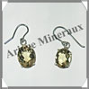 CITRINE (Naturelle) - Boucles d'Oreilles Argent - Ovale - Hameon - 15x10 mm - C002 Brsil