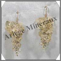 CITRINE - Boucles d'Oreilles Chip - C31005