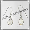 CITRINE (Naturelle) - Boucles d'Oreilles Argent - Ovale - Hameon - 15x10 mm - P007 Brsil
