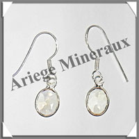 CITRINE (Naturelle) - Boucles d'Oreilles Argent - Ovale - Hameon - 15x10 mm - P007