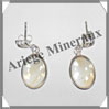 CITRINE (Naturelle) - Boucles d'Oreilles Argent - Ovale - Clou - 18x10 mm - W001 Brsil