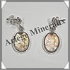 CITRINE (Naturelle) - Boucles d'Oreilles Argent - Ovale - Clou - 15x10 mm - W003 Brsil