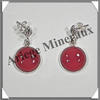CORNALINE - Boucles d'Oreilles Argent - Rond - Clou - Diamtre : 13 mm - W002