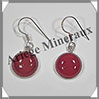CORNALINE - Boucles d'Oreilles Argent - Rond - Hameon - Diamtre : 13 mm - W005 Brsil
