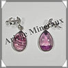 FLUORITE - Boucles d'Oreilles Argent - Ovale - Clou - 15x10 mm - W002 Chine