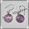 FLUORITE - Boucles d'Oreilles Argent - Rond - Hameon - Diamtre : 13 mm - W003 Chine