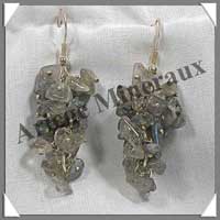 LABRADORITE - Boucles d'Oreilles Chip - C31023 Madagascar