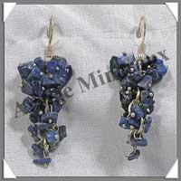 LAPIS LAZULI - Boucles d'Oreilles Chip - C31011
