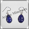 LAPIS LAZULI - Boucles d'Oreilles Argent - Goutte - Hameon - 18x10 mm - W001 Afghanistan