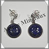 LAPIS LAZULI - Boucles d'Oreilles Argent - Rond - Clou - Diamtre : 15 mm - W005 Afghanistan