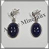 LAPIS LAZULI - Boucles d'Oreilles Argent - Ovale - Clou - 15x10 mm - W006 Afghanistan