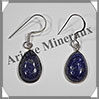 LAPIS LAZULI - Boucles d'Oreilles Argent - Goutte - Hameon - 15x10 mm - W012 Afghanistan
