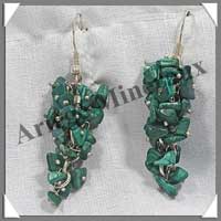MALACHITE - Boucles d'Oreilles Chip - C31012
