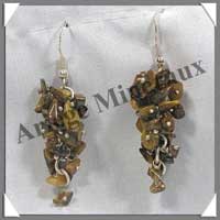 OEIL de TIGRE - Boucles d'Oreilles Chip - C31019