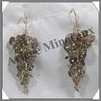 QUARTZ FUME - Boucles d'Oreilles Chip - C31018