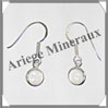 QUARTZ ROSE - Boucles d'Oreilles Argent - Rond - Hameon - Diamtre : 8 mm - P005 Brsil
