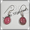 RHODOCHROSITE - Boucles d'Oreilles Argent - Ovale - Hameon - 12x10 mm - W007 Argentine