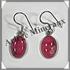 RHODOCHROSITE - Boucles d'Oreilles Argent - Ovale - Hameon - 15x10 mm - W014 Argentine