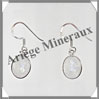 SPECTROLITE (Pierre de Lune Bleue) - Boucles d'Oreilles Argent - Ovale Facet - Hameon - 15x10 mm - P003 Brsil