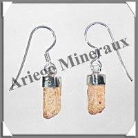 TOPAZE DOREE - Boucles d'Oreilles Argent - Pendant - Hameon - 18x4 mm - C001