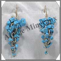 TURQUOISE - Boucles d'Oreilles Chip - C31022