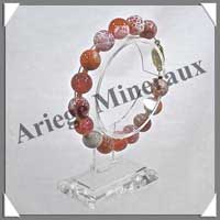 AGATE AFRICAINE - Bracelet Perles 10 mm - 20 cm - C002