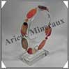 AGATE du BRESIL - Bracelet Compos : Ovales 10x16 mm - 21 cm - C003 Brsil
