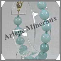 AMAZONITE Claire - Bracelet Perles 8 mm - 19 cm - C001