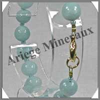 AMAZONITE Claire - Bracelet Perles 8 mm - 19 cm - C001