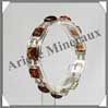 AMBRE - Bracelet Argent - 12 Cabochons Carrs - Caramel - C003 Baltique