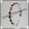 AMBRE - Bracelet Argent - 15 Cabochons Carrs - Caramel - 18 cm - L002 Baltique