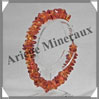 AMBRE - Bracelet Baroque - Caramel - Gros Morceaux - 18 cm - Fermoir Argent - M Baltique