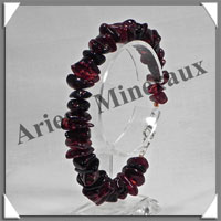 AMBRE - Bracelet Baroque - Caramel Fonc - Gros Morceaux - 18 cm - Fermoir Argent - M