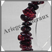 AMBRE - Bracelet Baroque - Caramel Fonc - Gros Morceaux - 18 cm - Fermoir Argent - M