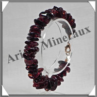 AMBRE - Bracelet Baroque - Caramel Fonc - Gros Morceaux - 18 cm - Fermoir Dor - M