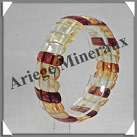 AMBRE - Bracelet Compos - Bicolore - 29 Barrettes - 18 cm - L001