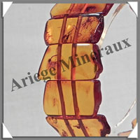 AMBRE - Bracelet Compos - Caramel - 19 Barrettes - 18 cm - L004