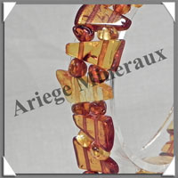 AMBRE - Bracelet Compos - Bicolore - 21 Barrettes et Perles Baroques - 18 cm - L009