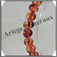 AMBRE - Bracelet Perles Baroques - Caramel - Perles de 6  8 mm - 18 cm - L003