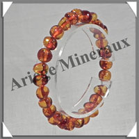 AMBRE - Bracelet Perles Baroques - Caramel - Perles de 6  8 mm - 18 cm - L004
