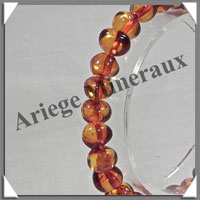 AMBRE - Bracelet Perles Baroques - Caramel - Perles de 6  8 mm - 18 cm - L005